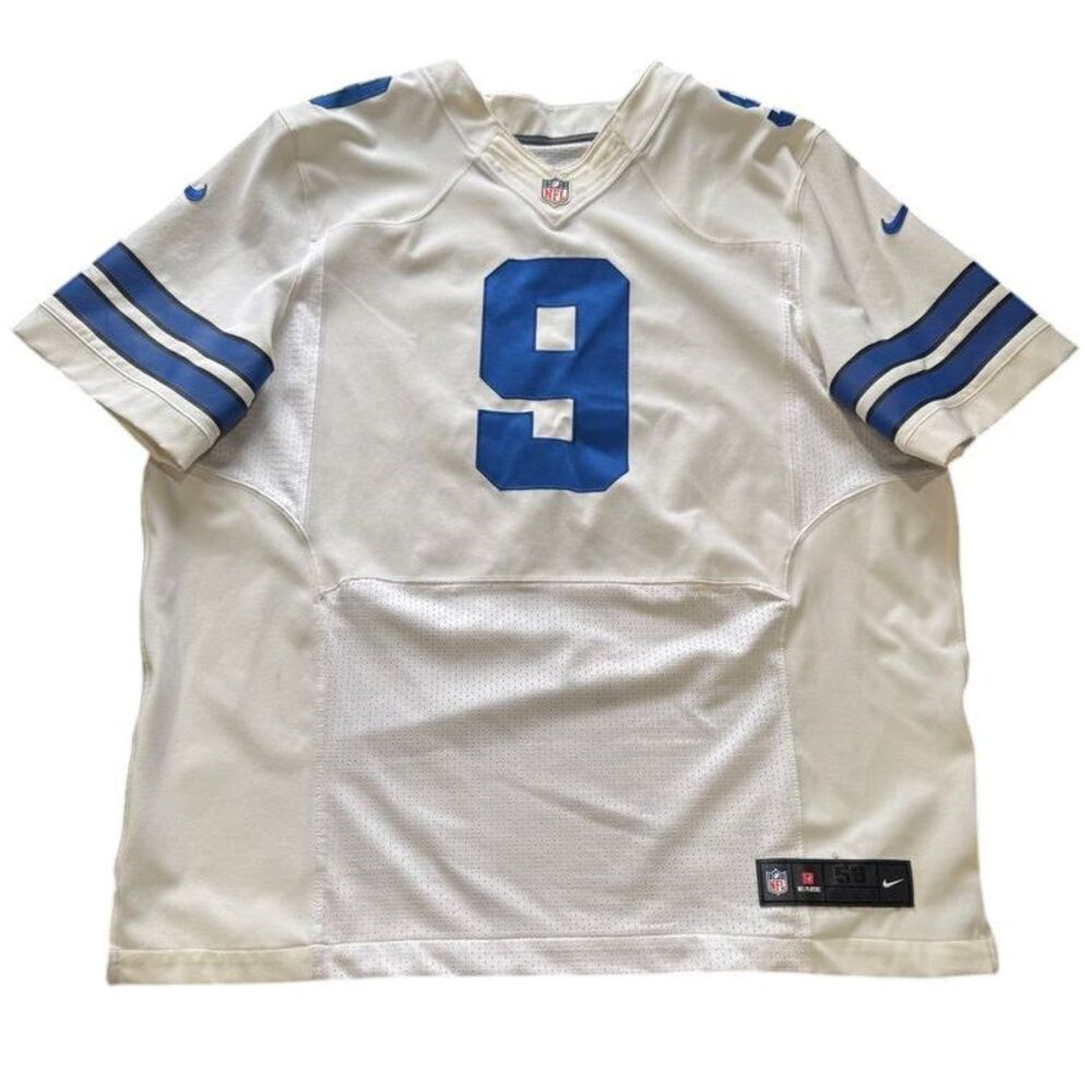 Nike NFL Dallas‎ Cowboys Tony Romo #9 Official Game Jersey White Size 56